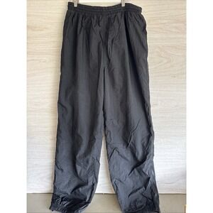 Champion men's waterproof mesh-lined track Pants Elastic Waist Zip Ankles Sz Lg